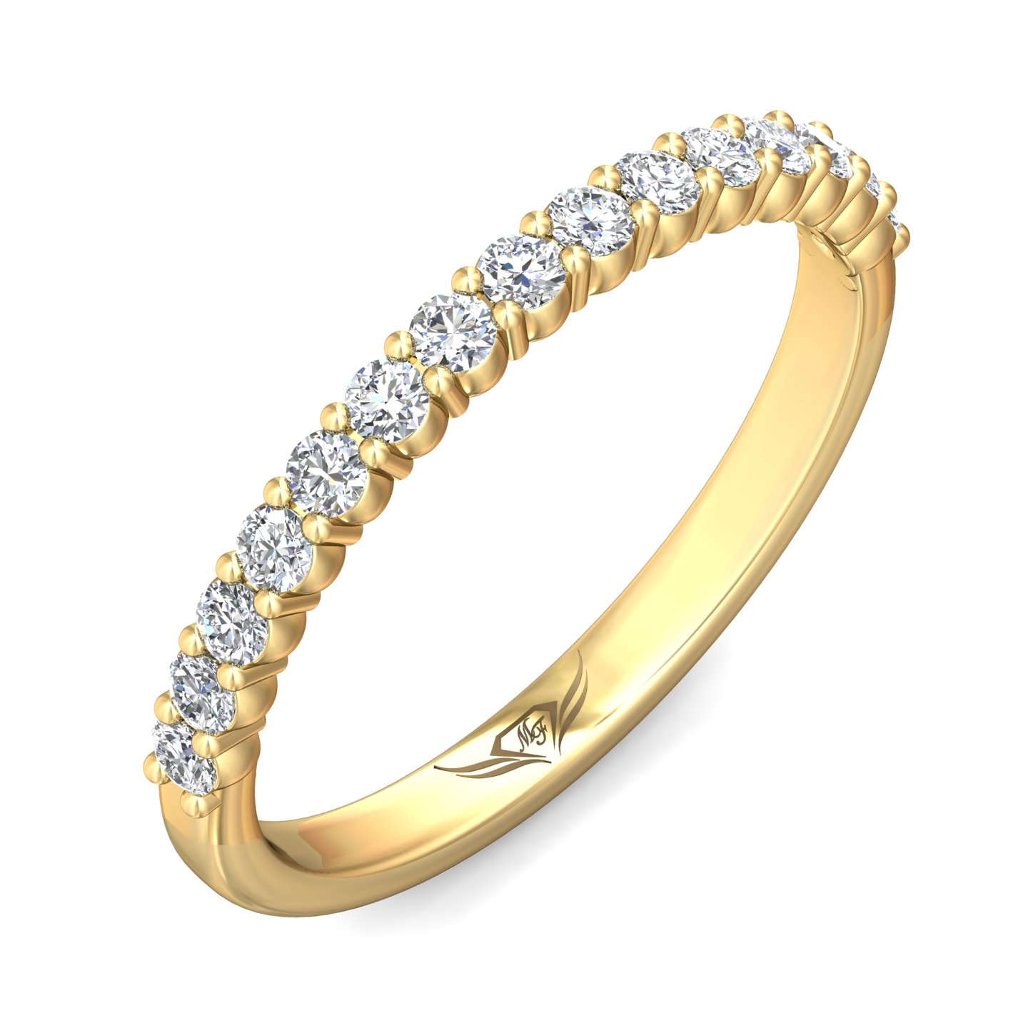 18K Yellow Gold Diamond Wedding Band