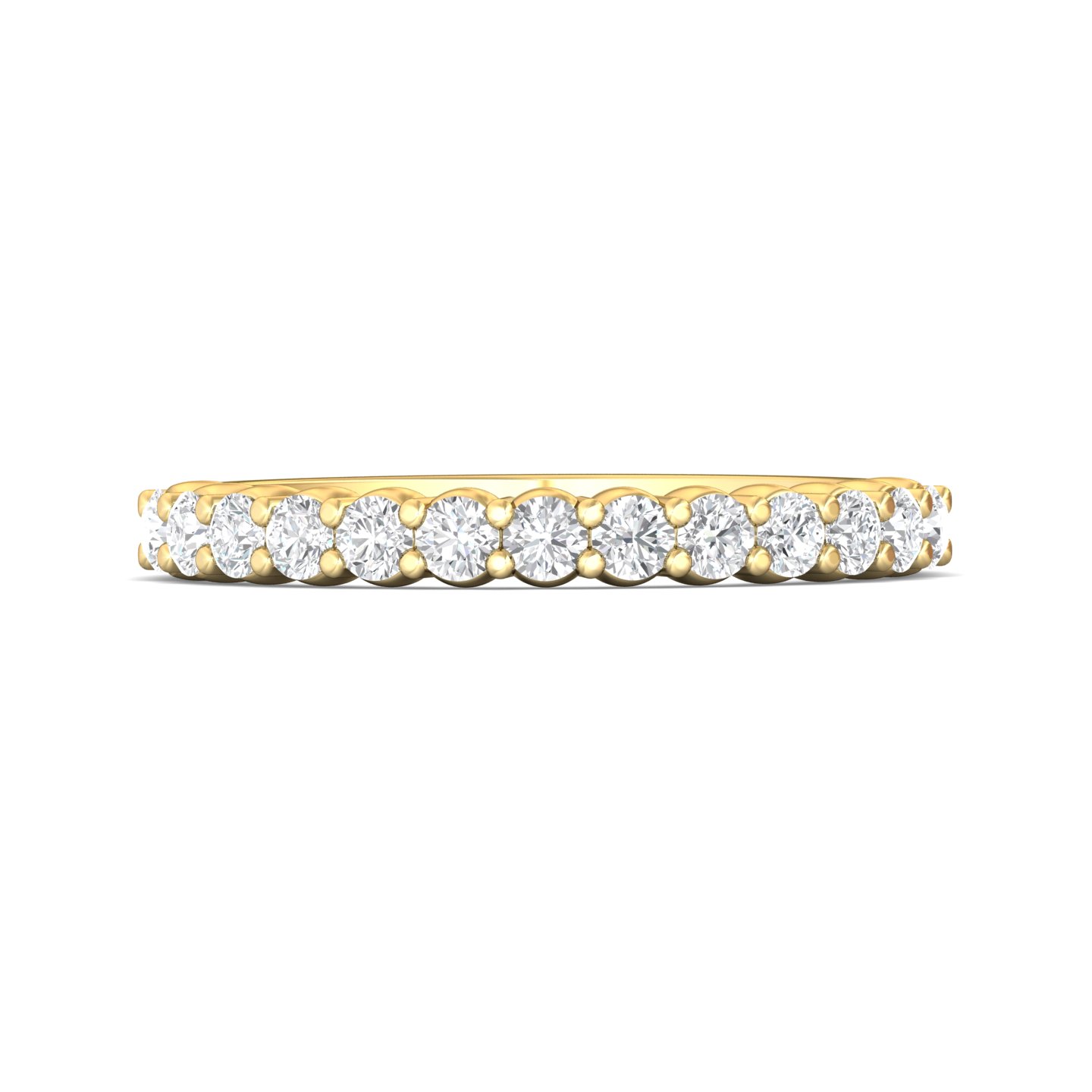 14K White Gold Diamond Wedding Band