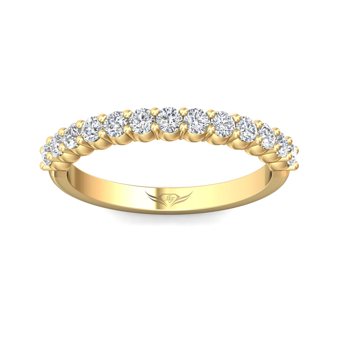 14K Yellow Gold Diamond Wedding Band