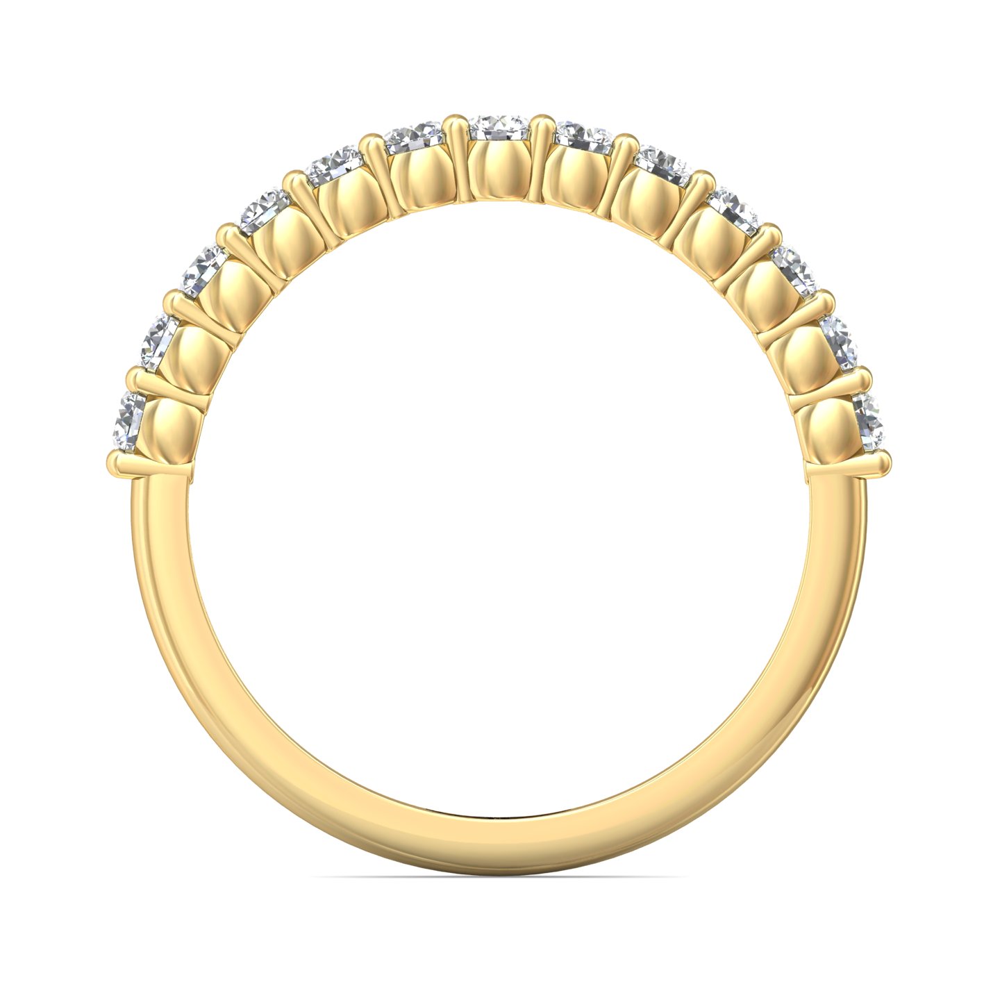 14K Yellow Gold Diamond Wedding Band