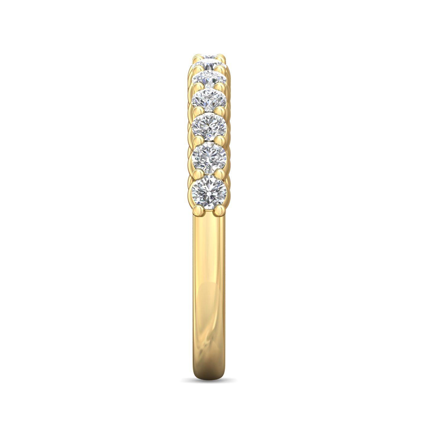 14K Yellow Gold Diamond Wedding Band