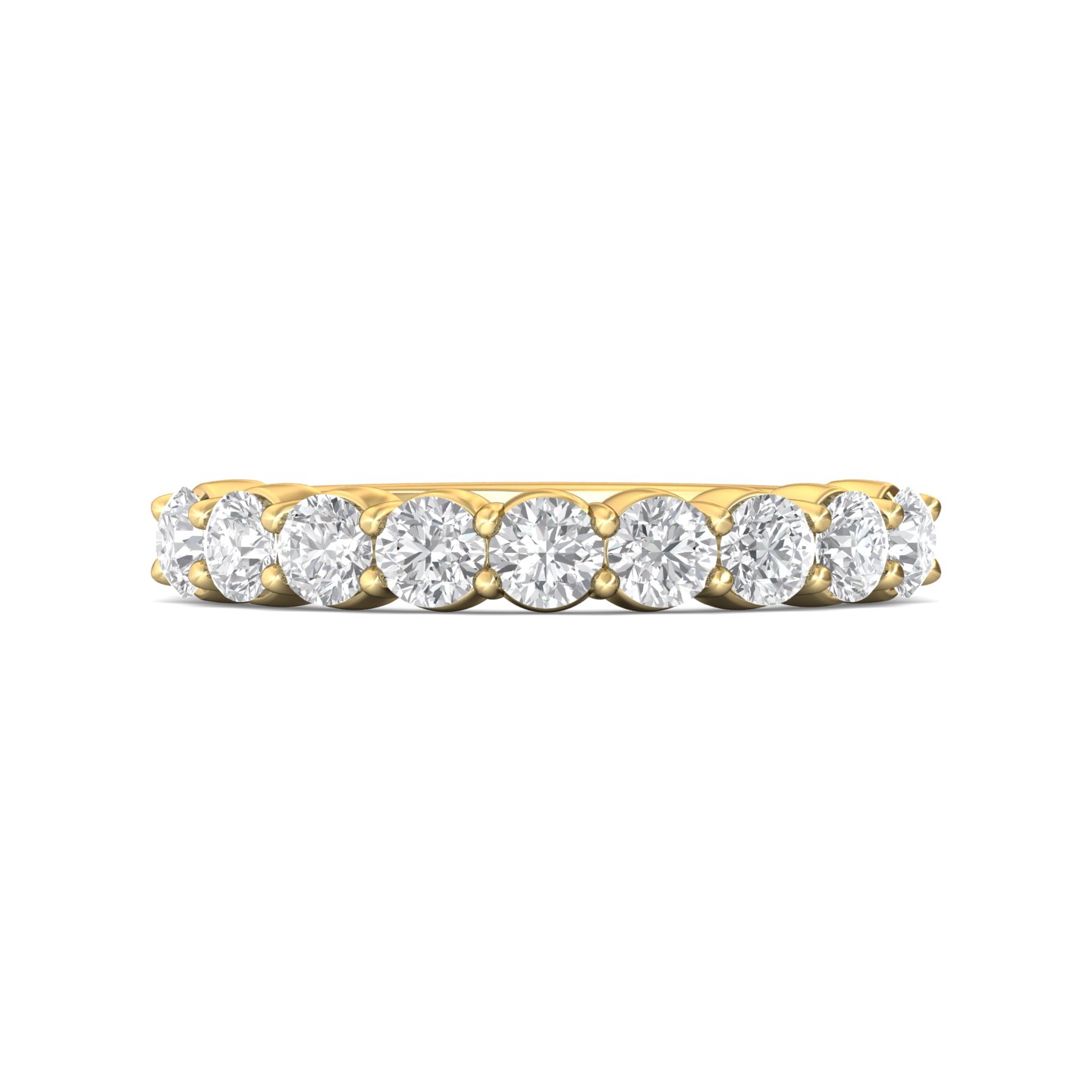 14K White Gold Diamond Wedding Band