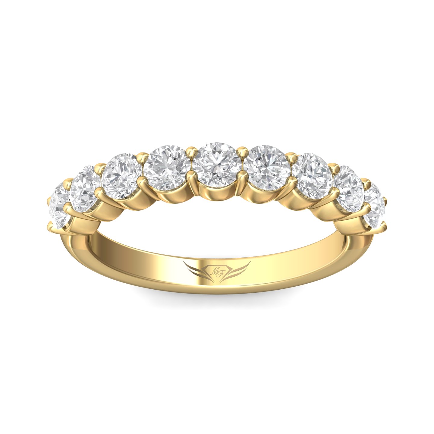 14K Yellow Gold Diamond Wedding Band