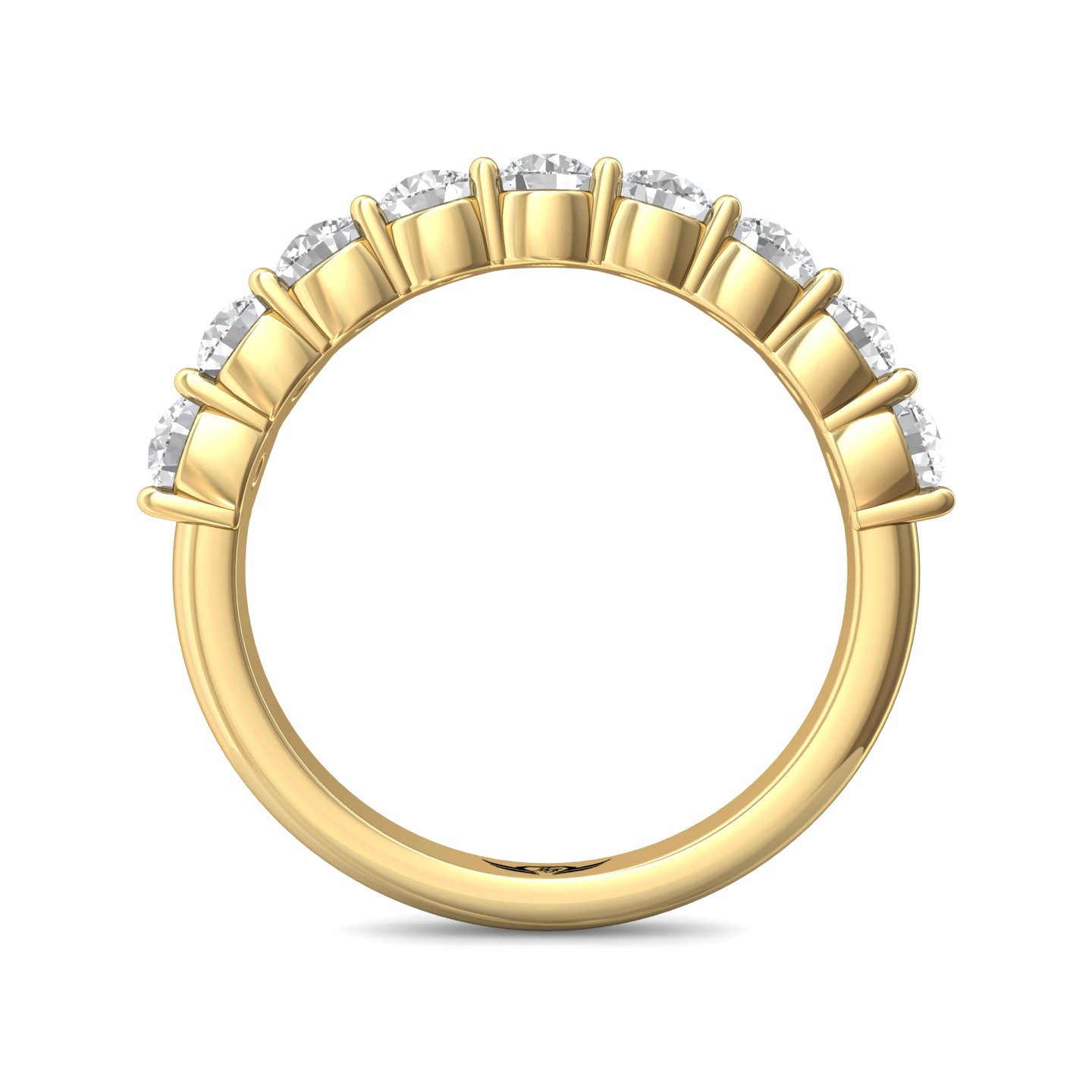 14K Yellow Gold Diamond Wedding Band