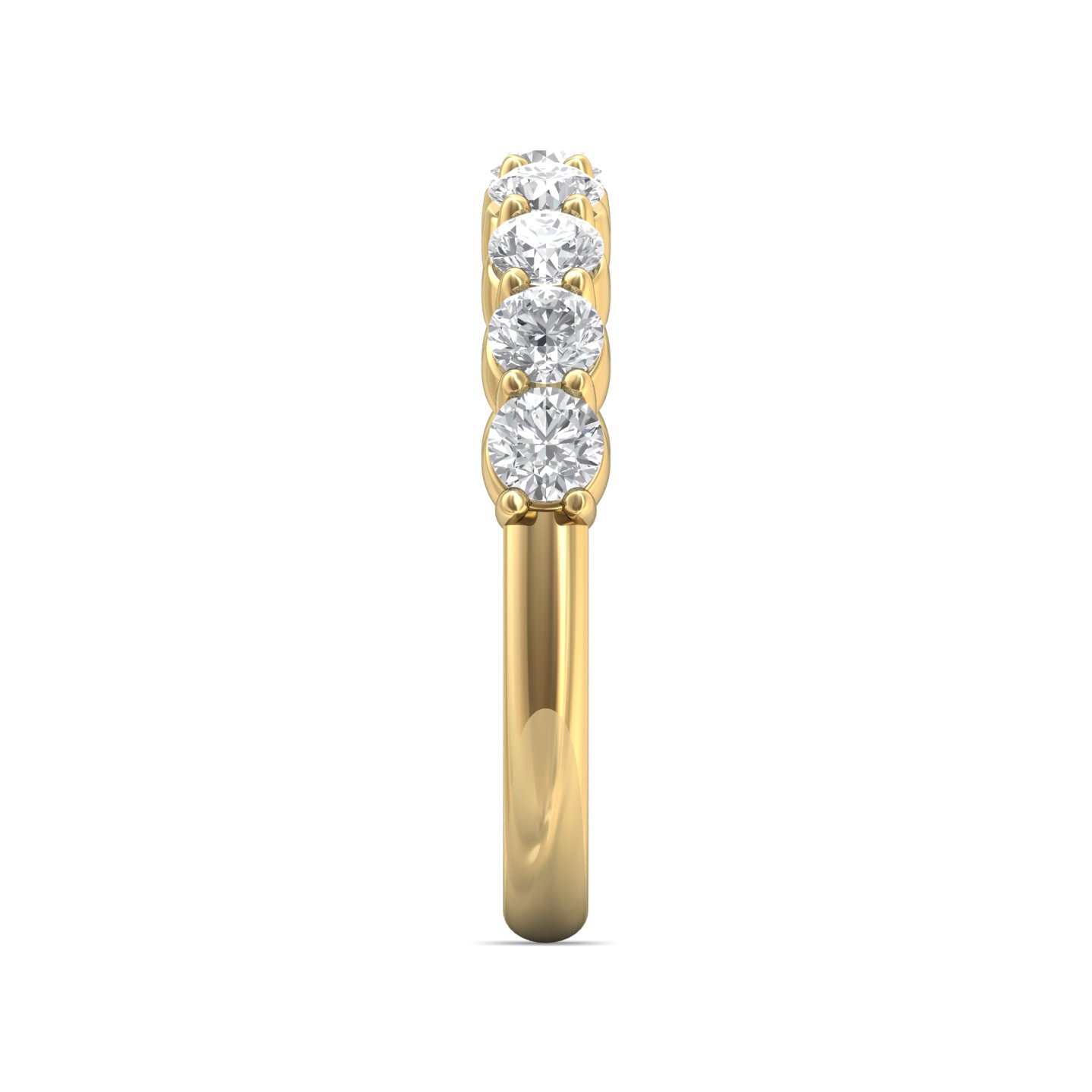 14K Yellow Gold Diamond Wedding Band