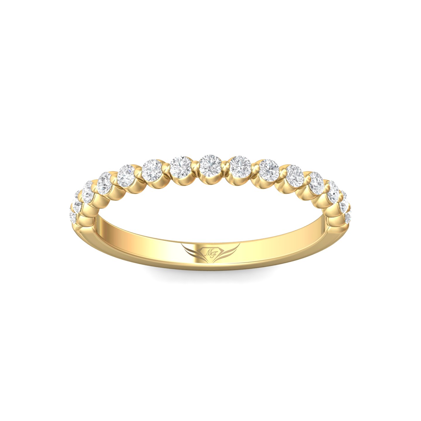 14K Yellow Gold Diamond Wedding Band