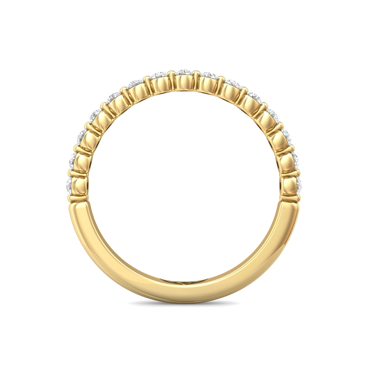 14K Yellow Gold Diamond Wedding Band