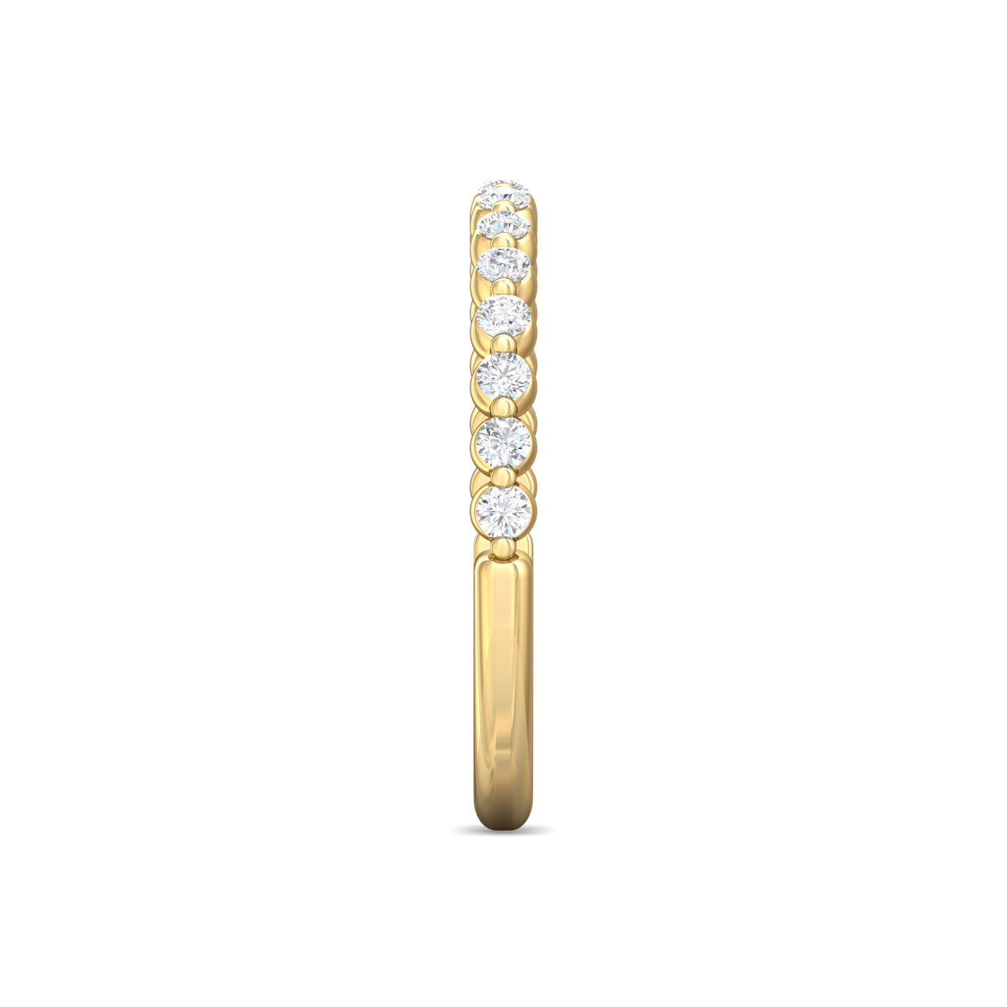 14K Yellow Gold Diamond Wedding Band