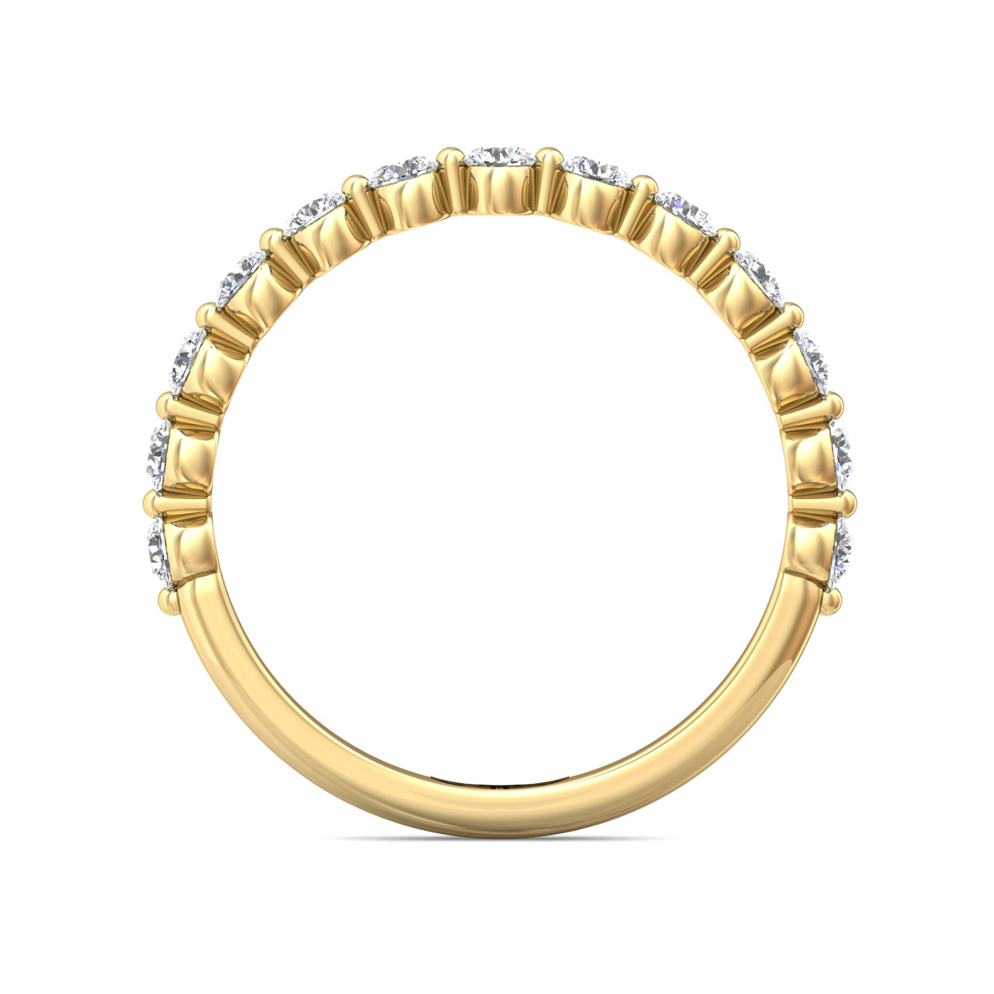 14K Yellow Gold Diamond Wedding Band