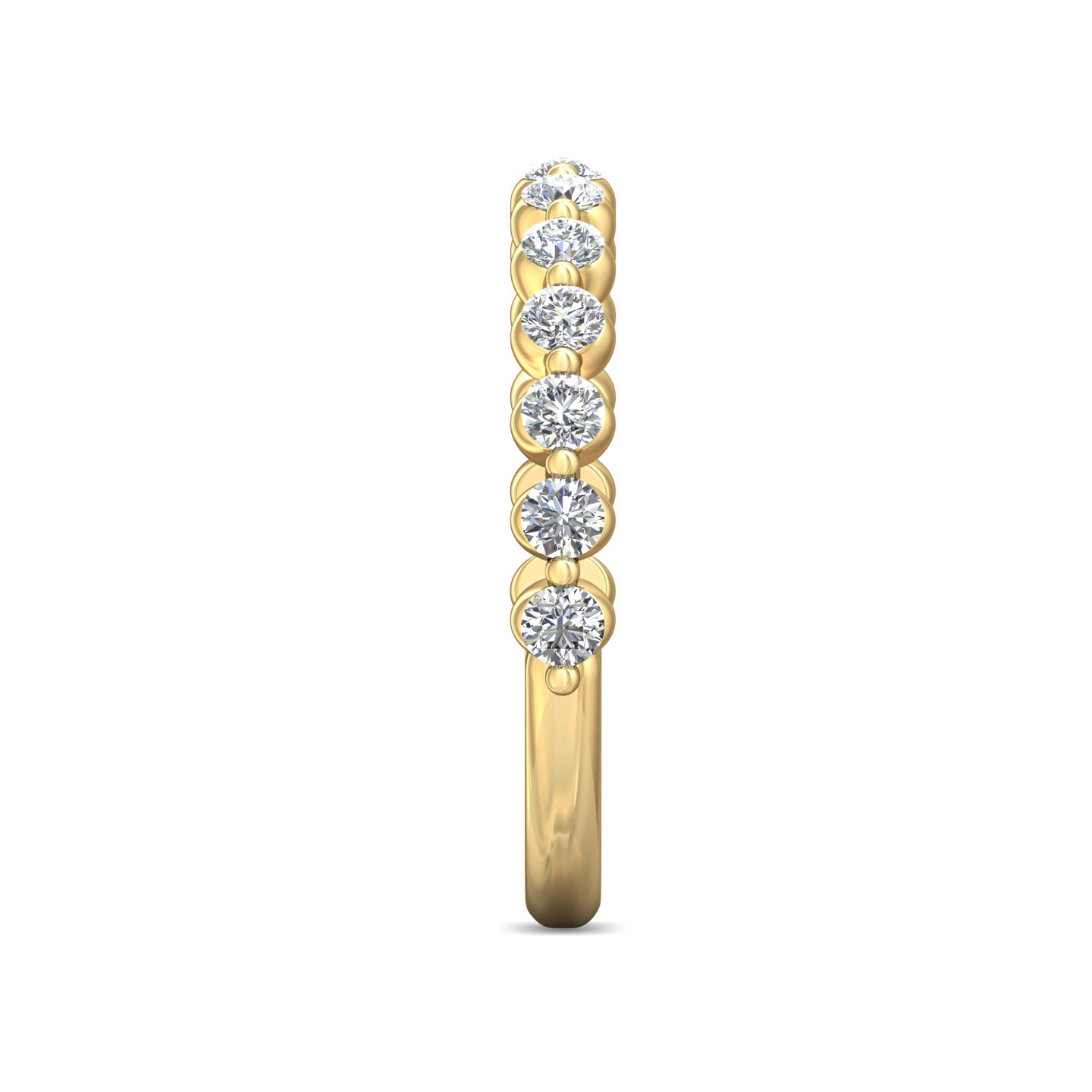 14K Yellow Gold Diamond Wedding Band
