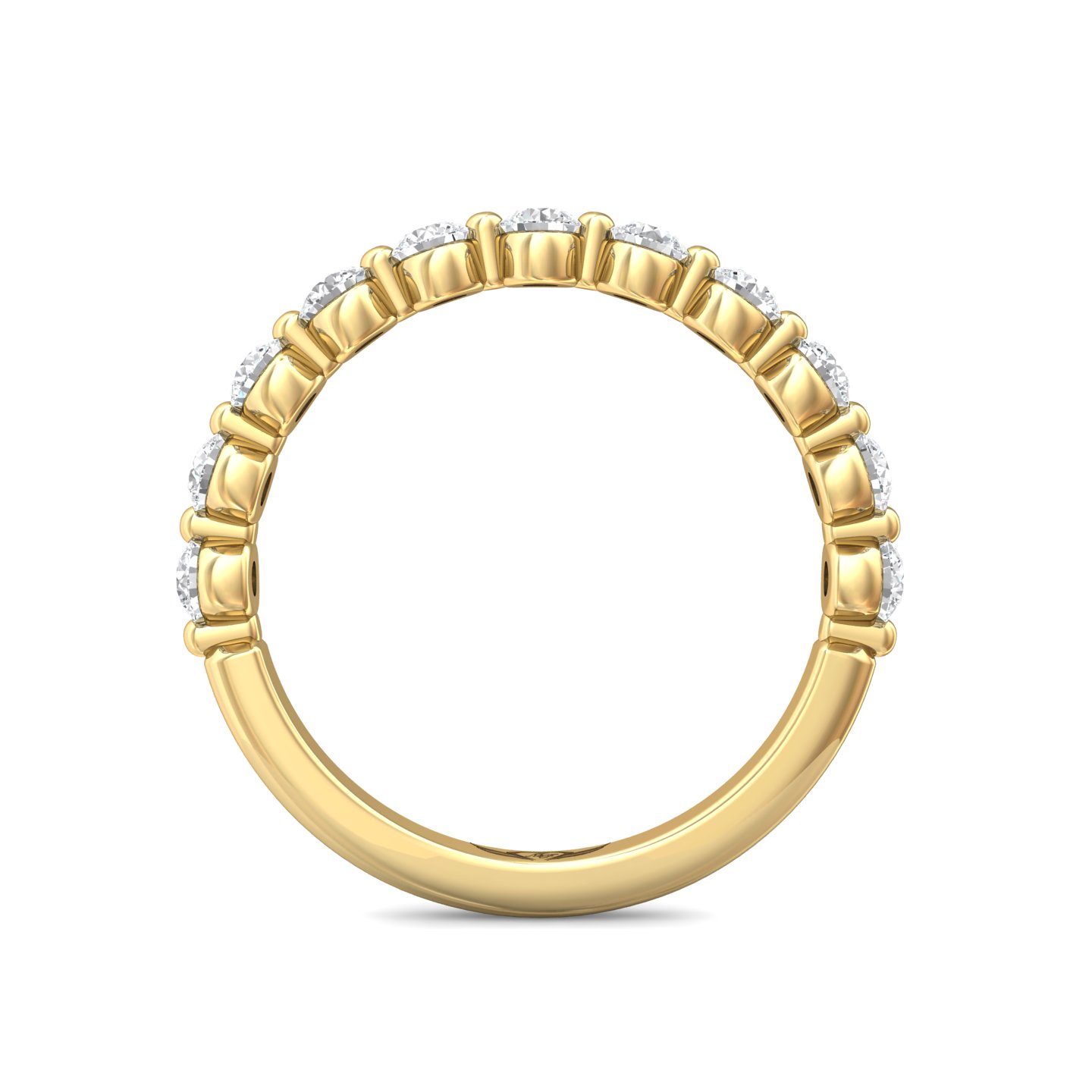 14K Yellow Gold Diamond Wedding Band