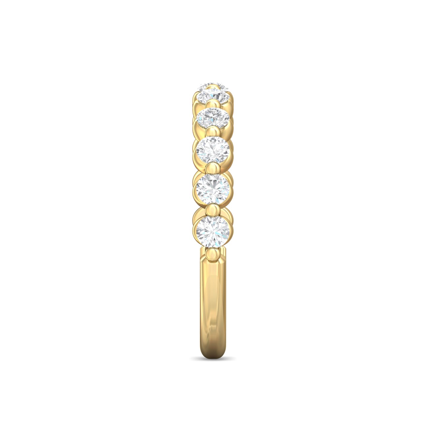 14K Yellow Gold Diamond Wedding Band
