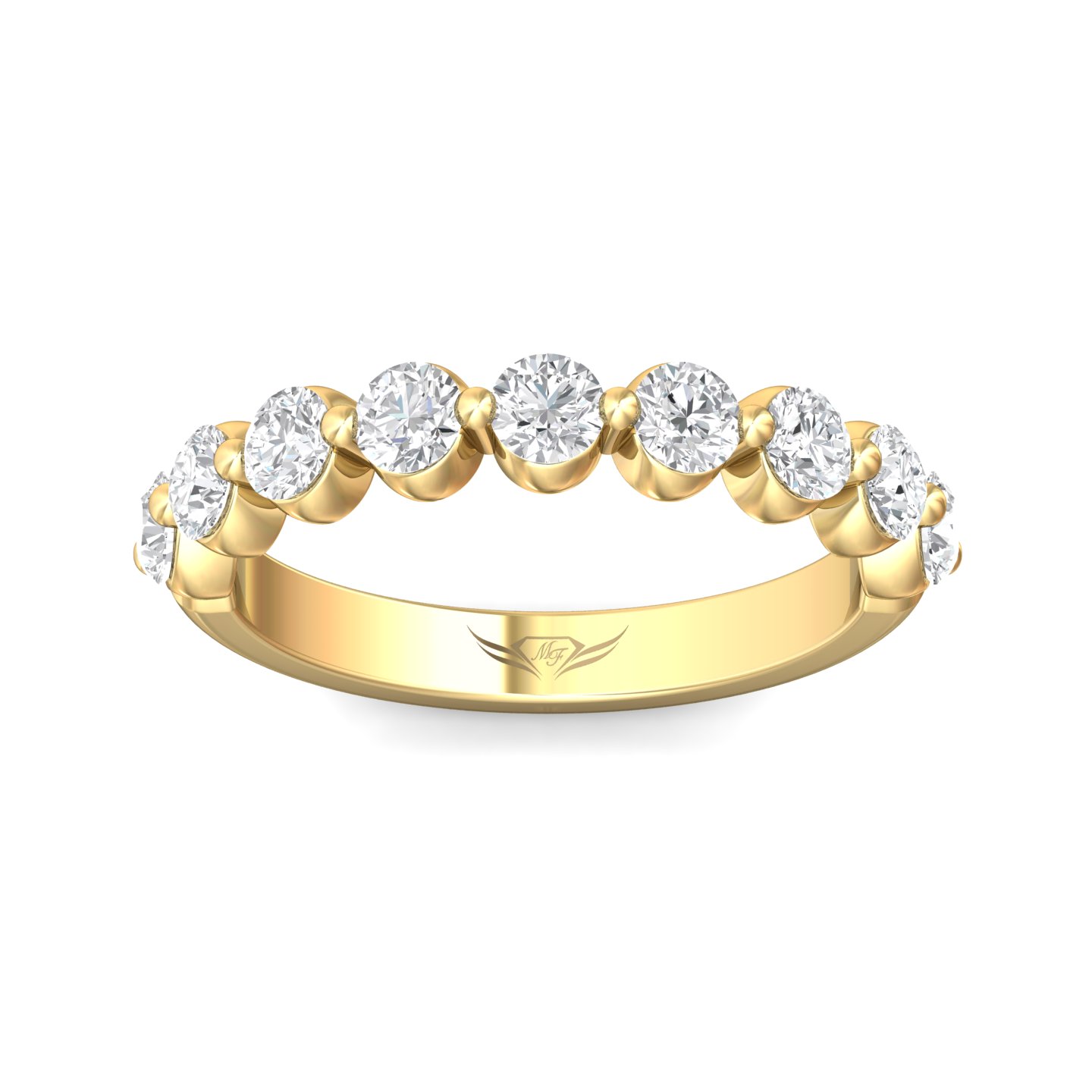 14K Yellow Gold Diamond Wedding Band