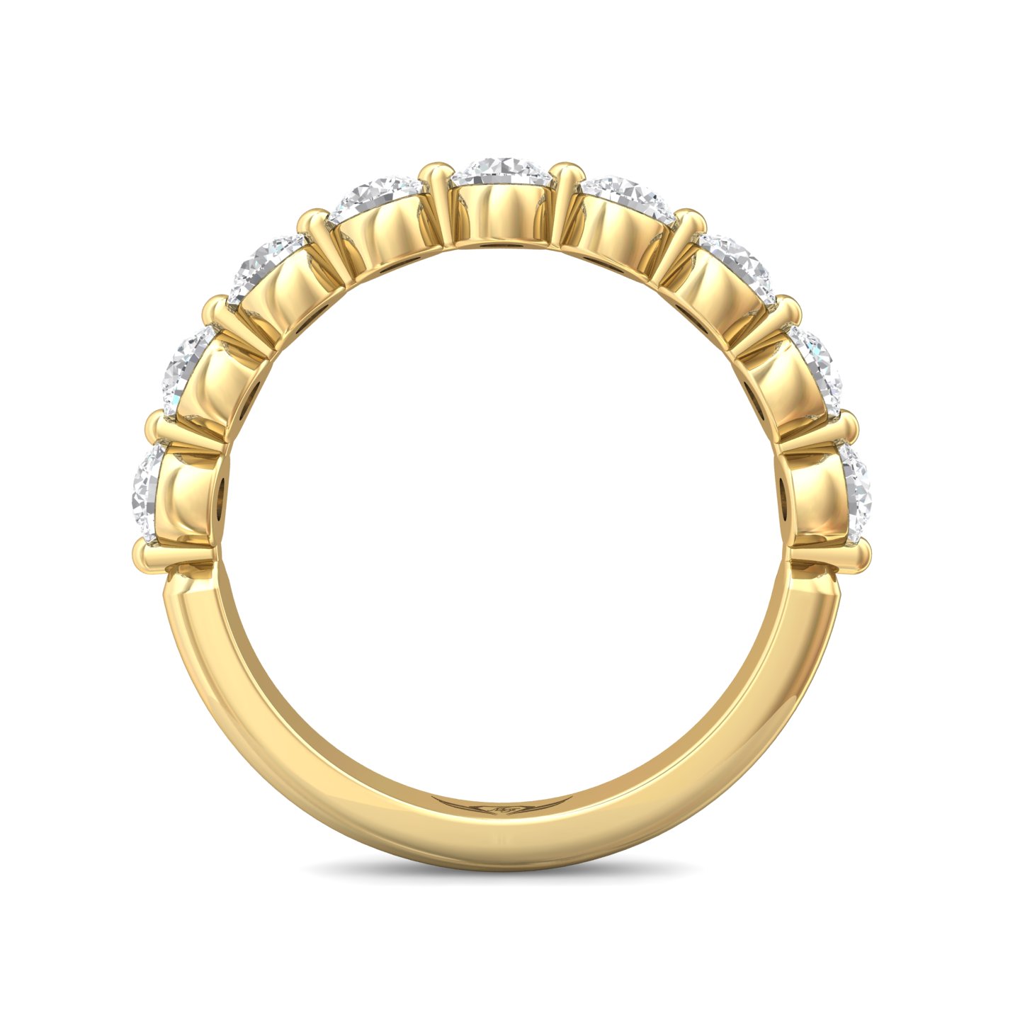 14K Yellow Gold Diamond Wedding Band