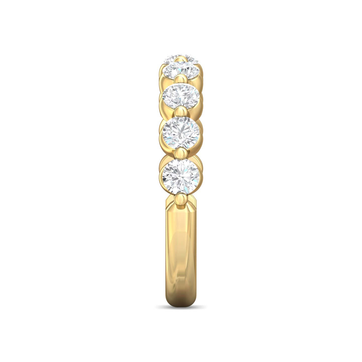 14K Yellow Gold Diamond Wedding Band