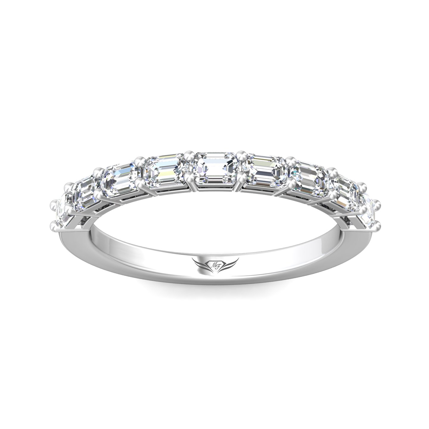 14K White Gold Classic Diamond Bands Anniversary Band
