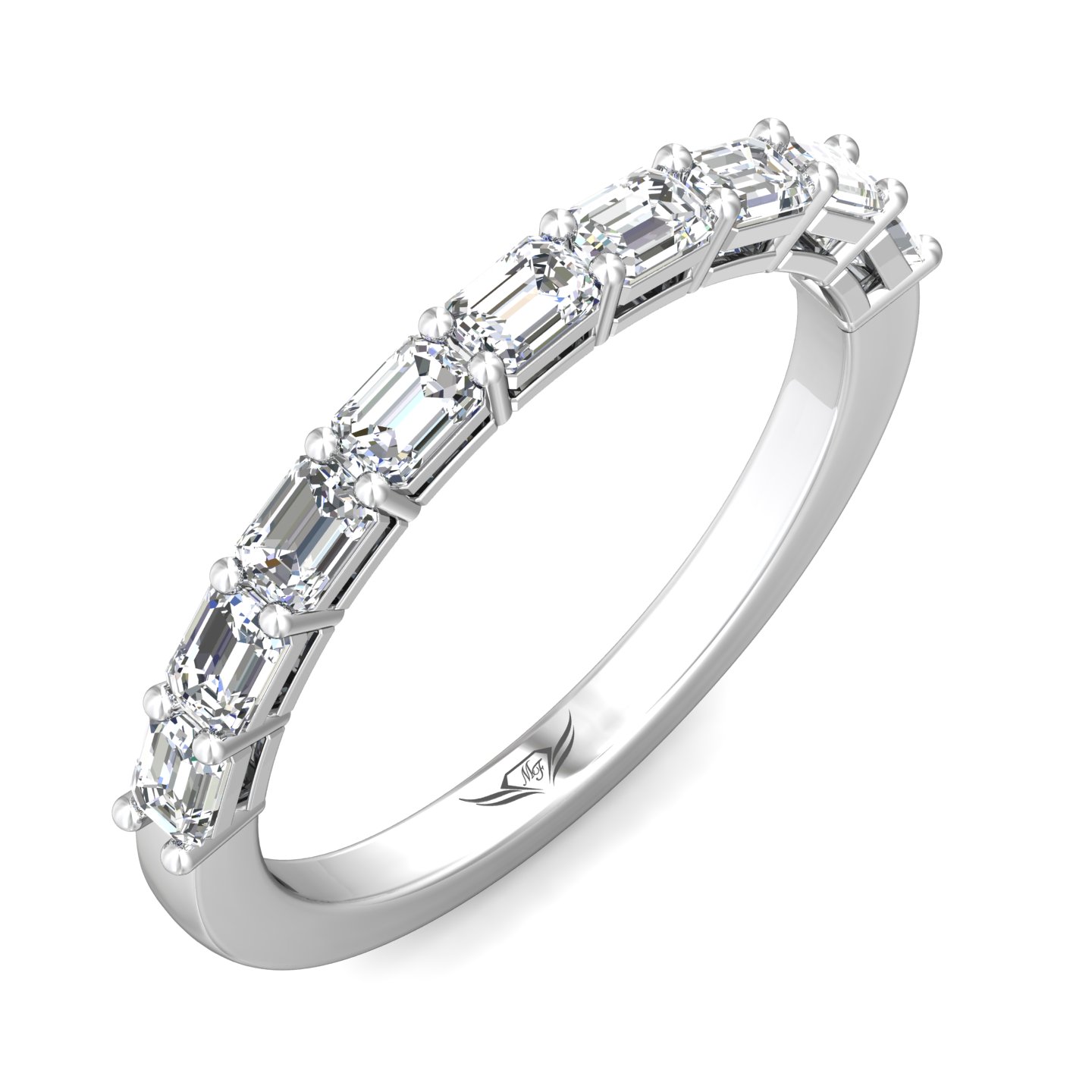 14K White Gold Classic Diamond Bands Anniversary Band